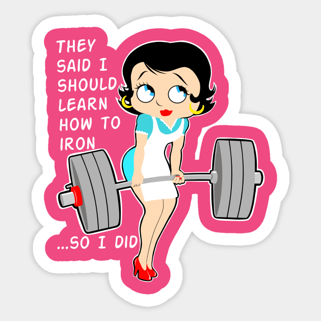 Fitness girl, fitness, gym girl Sticker by TimAddisonArt